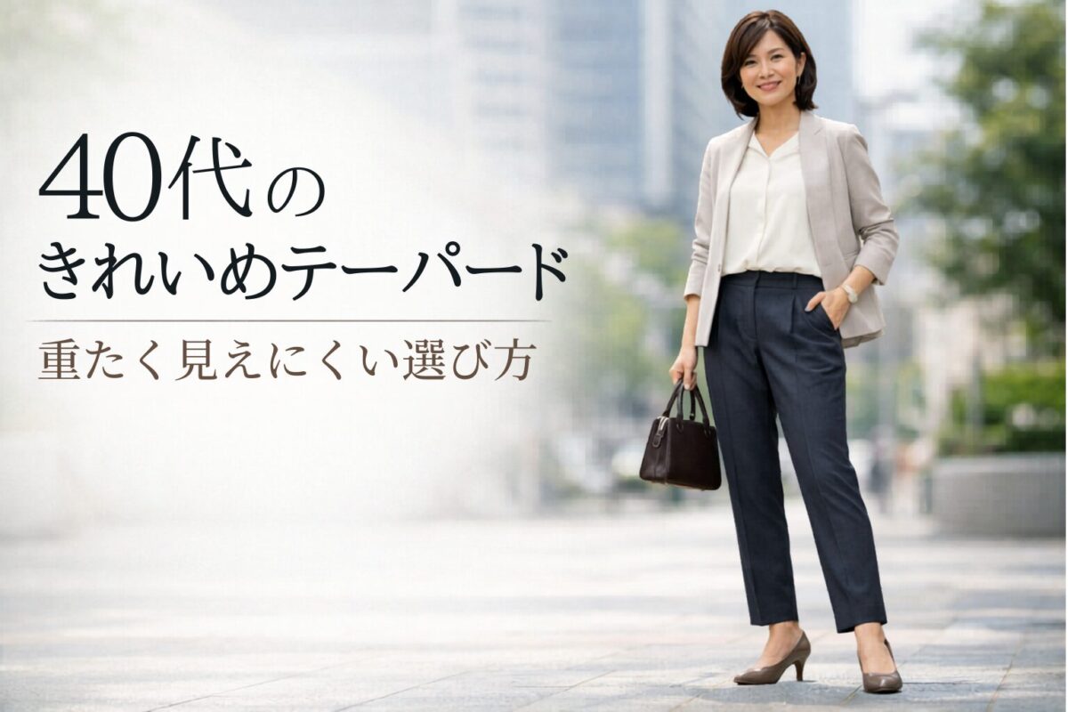 40代がきれいめに履きやすいテーパードパンツの選び方