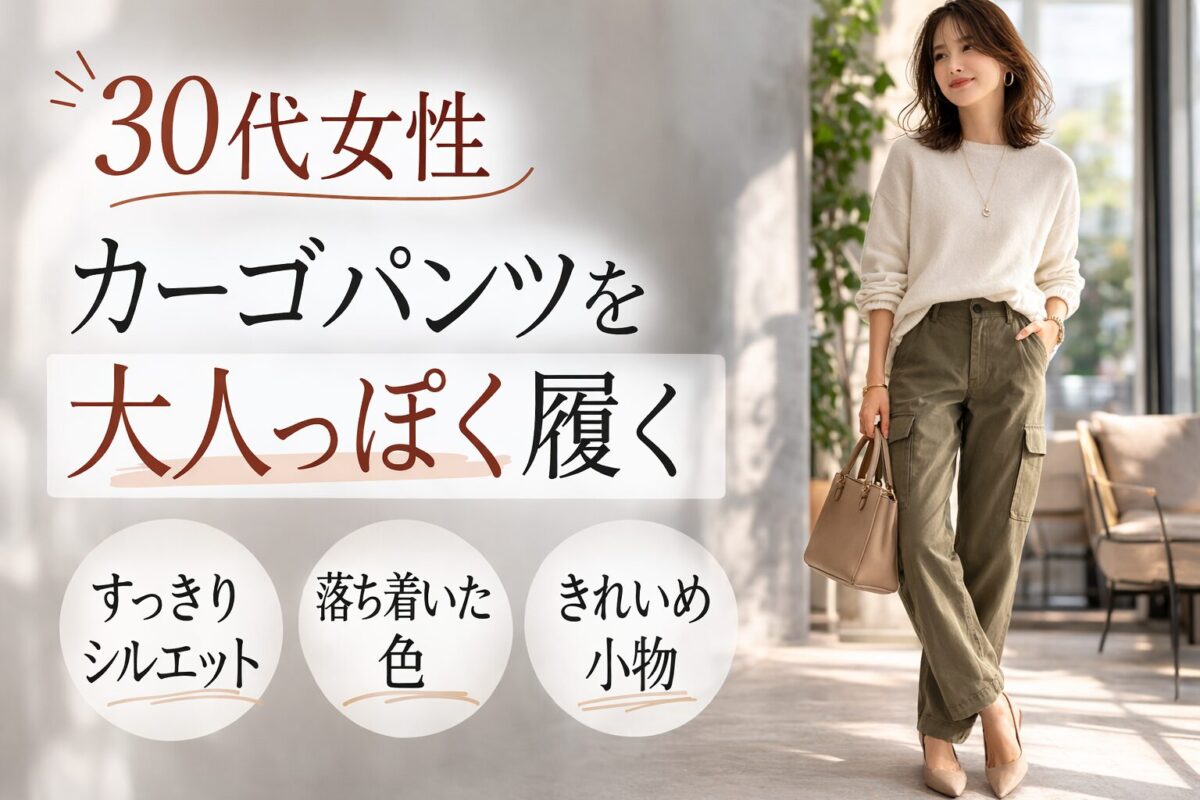 30代女性がカーゴパンツを大人っぽく履くための基本ルール