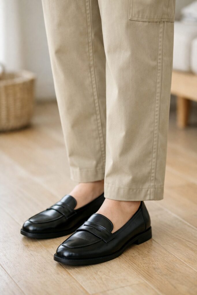 裾の落ち方と足元の見え方は、商品ページの写真でも意外と見落としやすいポイントです。