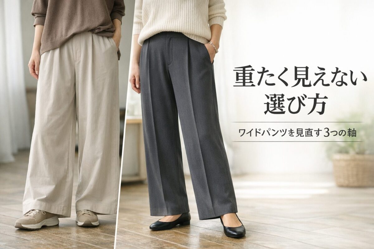 ワイドパンツが似合わないと感じる人が見直すべき3つのポイント