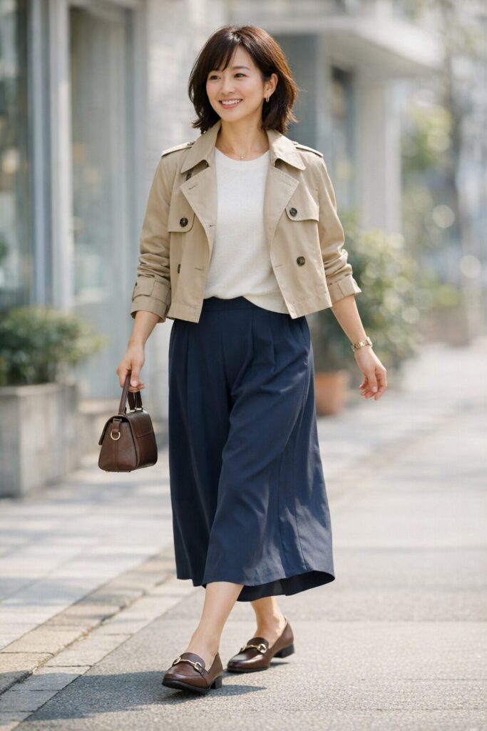 低身長向けの答えを、静止画より自然な全身バランスで見せる挿絵です。