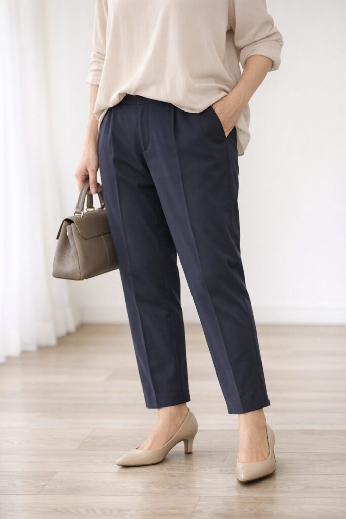 ヒップから太ももに少し余裕があるだけで、後ろ姿の印象はかなり変わりやすいです。細さより、自然な流れが出るかを見ておくと選びやすくなります。