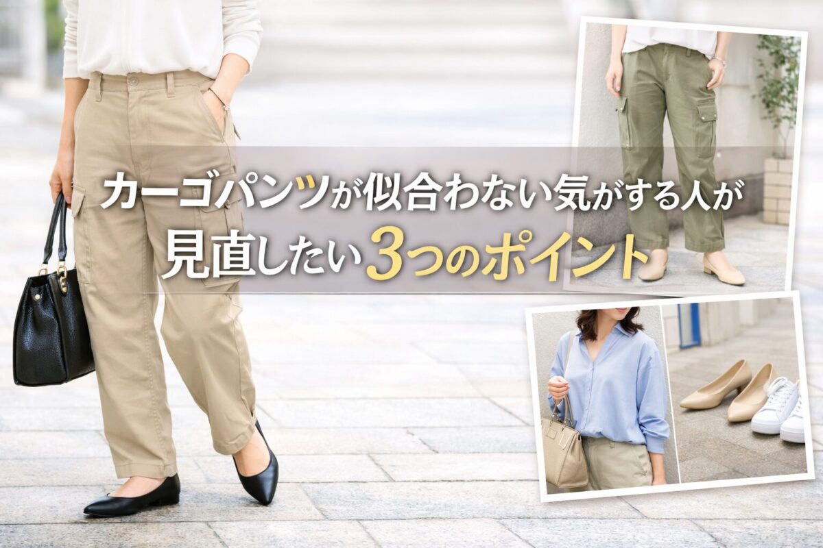 カーゴパンツが似合わない気がする人が見直したい3つのポイント