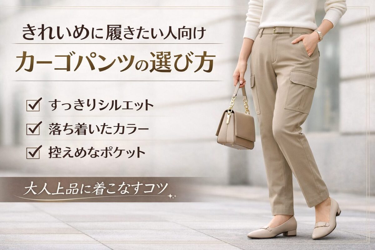 きれいめに履きたい人向けカーゴパンツの選び方