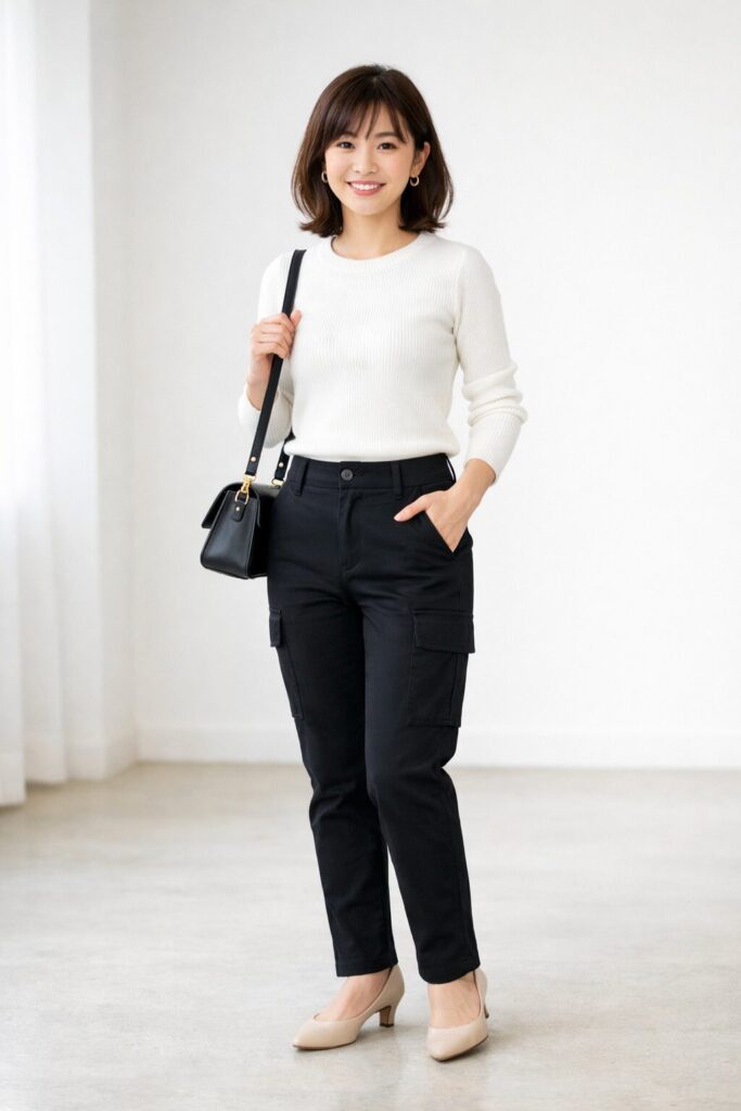 低身長さんが失敗しにくいコーデ例