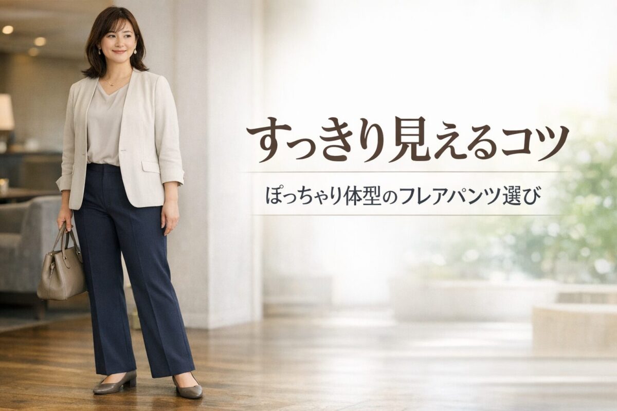 ぽっちゃり体型がフレアパンツをすっきり履くコツ