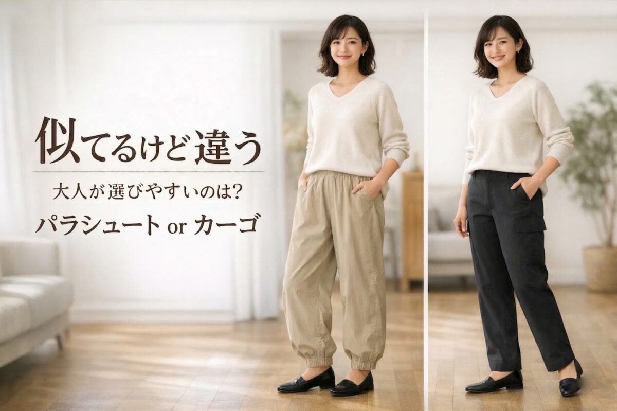 パラシュートパンツとカーゴパンツの違いは？30代女性に取り入れやすいのはどっち