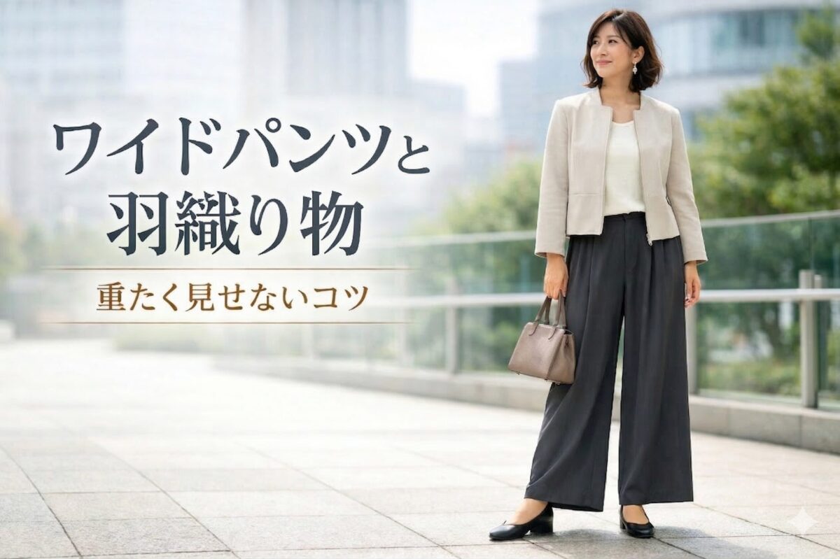 ワイドパンツに合うアウターは何を選べばバランスがいい？