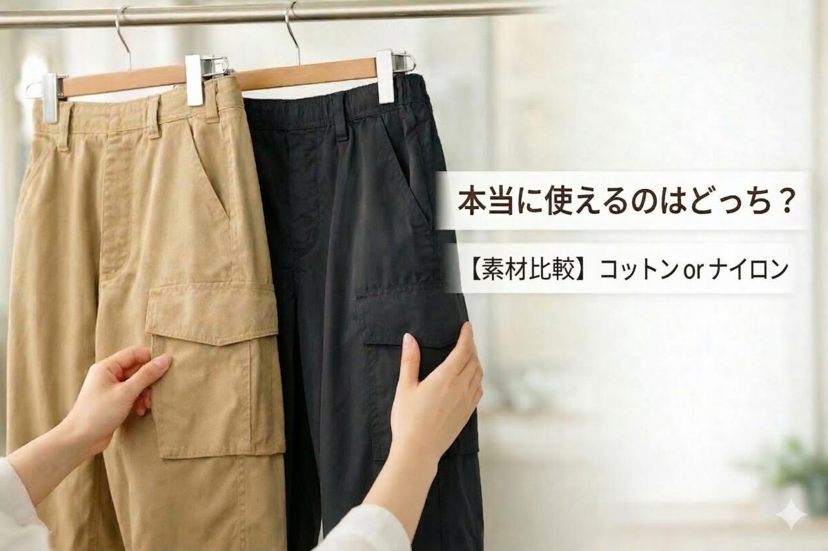 ナイロンカーゴパンツとコットンカーゴパンツ、普段使いしやすいのはどっち？