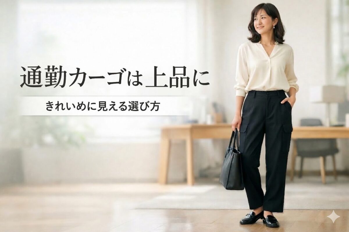 通勤にも使えるきれいめカーゴパンツコーデの作り方｜大人女性が上品に着るポイント