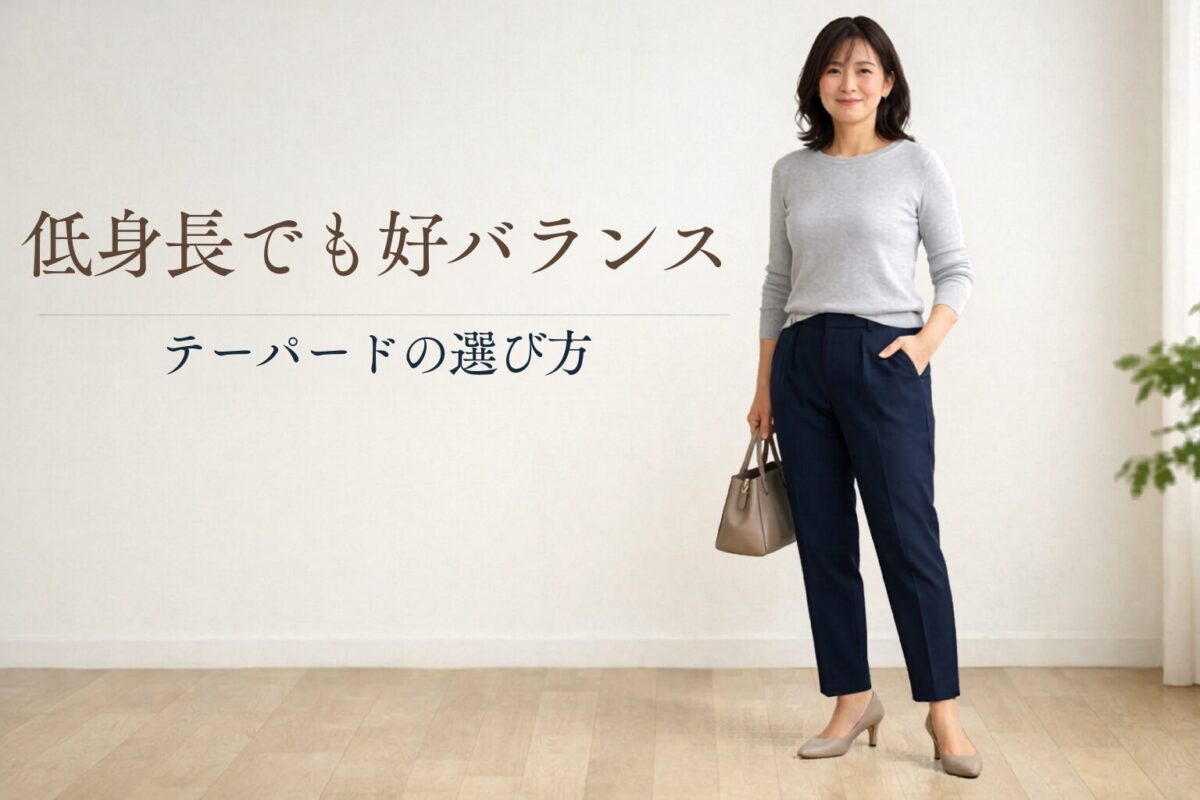 低身長がバランスを取りやすいテーパードパンツの選び方