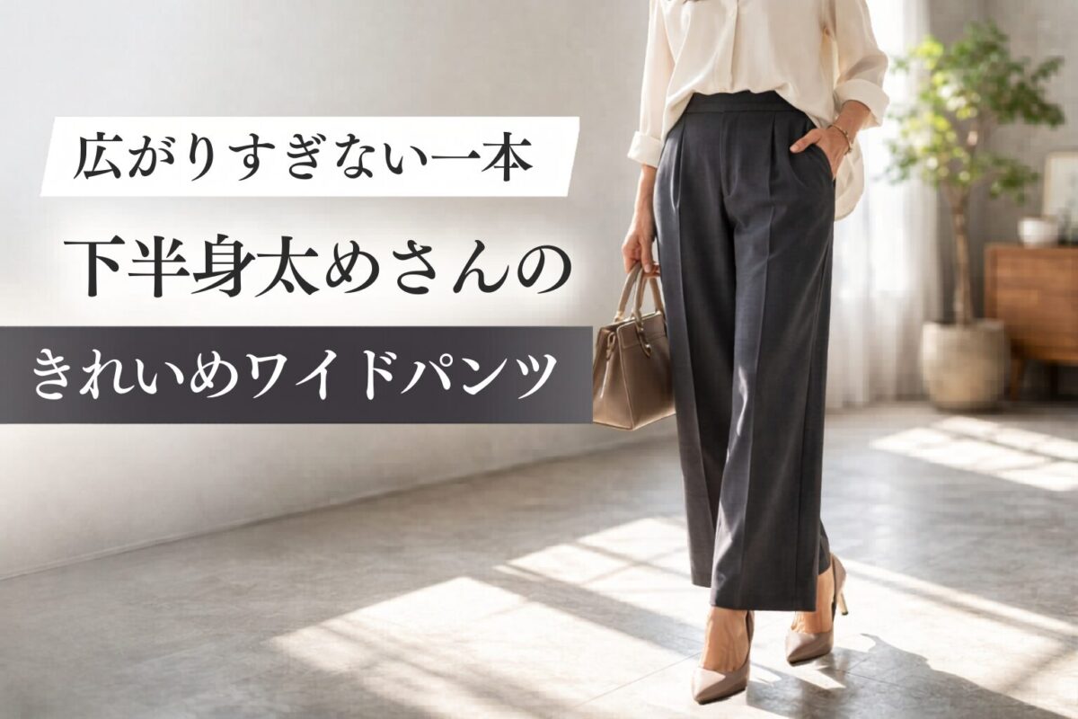 下半身太めでも広がりすぎず履きやすいワイドパンツはある？大人女性が選びやすいポイント