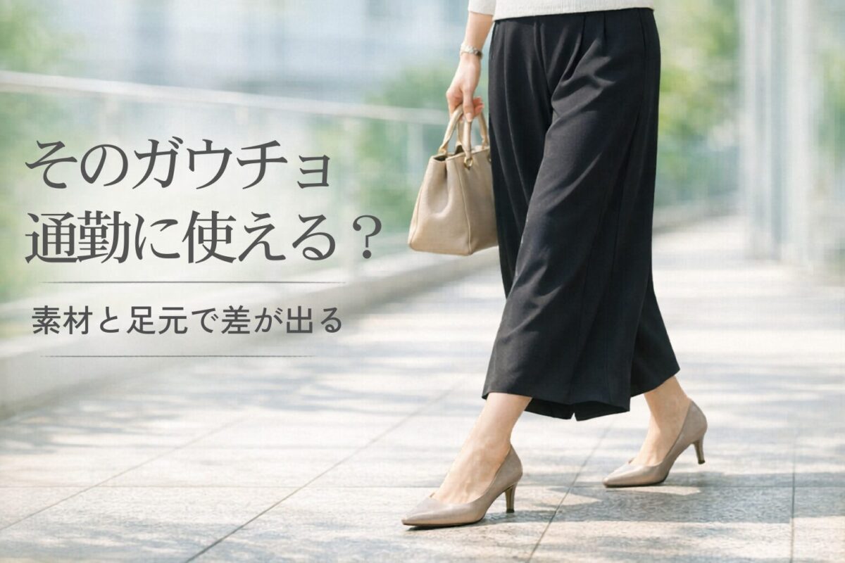 ガウチョパンツで通勤はあり？きれいめに見せる3つの条件