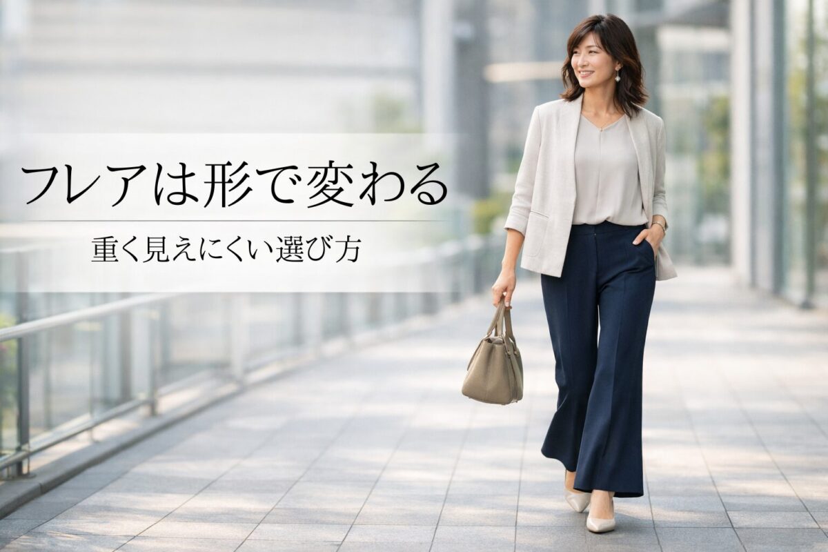 フレアパンツが似合わない人の共通点は？大人女性が失敗しにくい選び方
