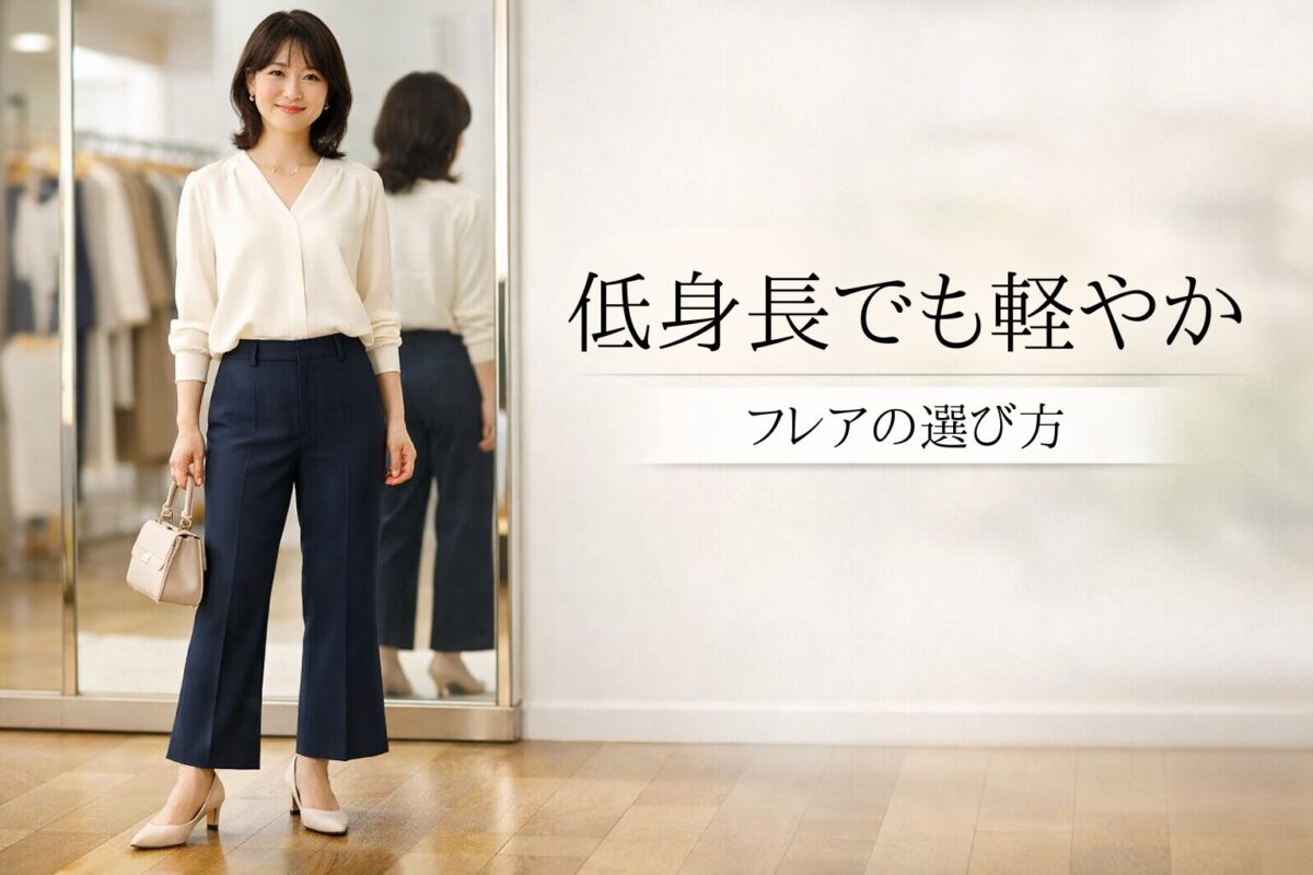 低身長が失敗しにくいフレアパンツの選び方