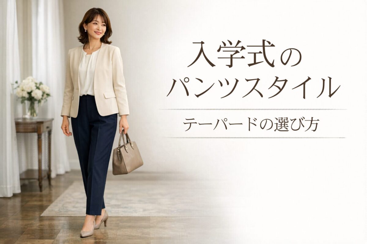 入学式にテーパードパンツはあり？大人女性が失敗しにくい選び方
