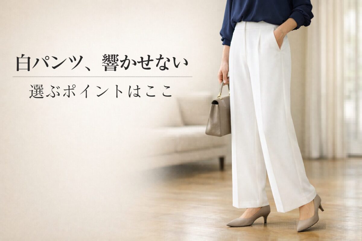 白ワイドパンツは透けない生地でも下着が響きますか？大人女性が失敗しにくい見分け方