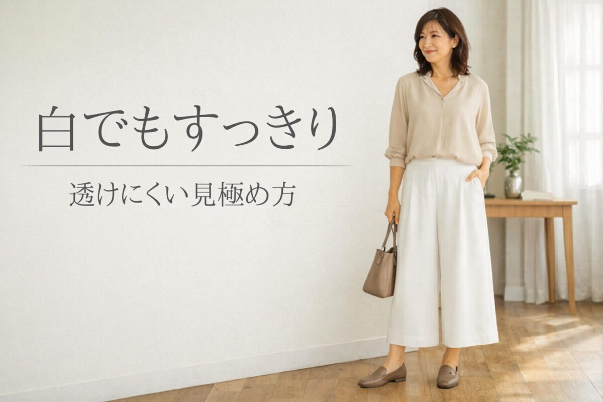 白ガウチョパンツで透けにくい生地の見分け方｜大人女性が選びやすいポイント