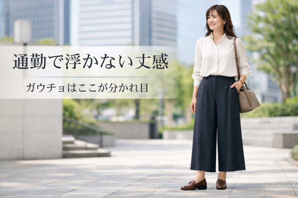 オフィス向けガウチョパンツの丈感の選び方｜大人女性が失敗しにくい基準