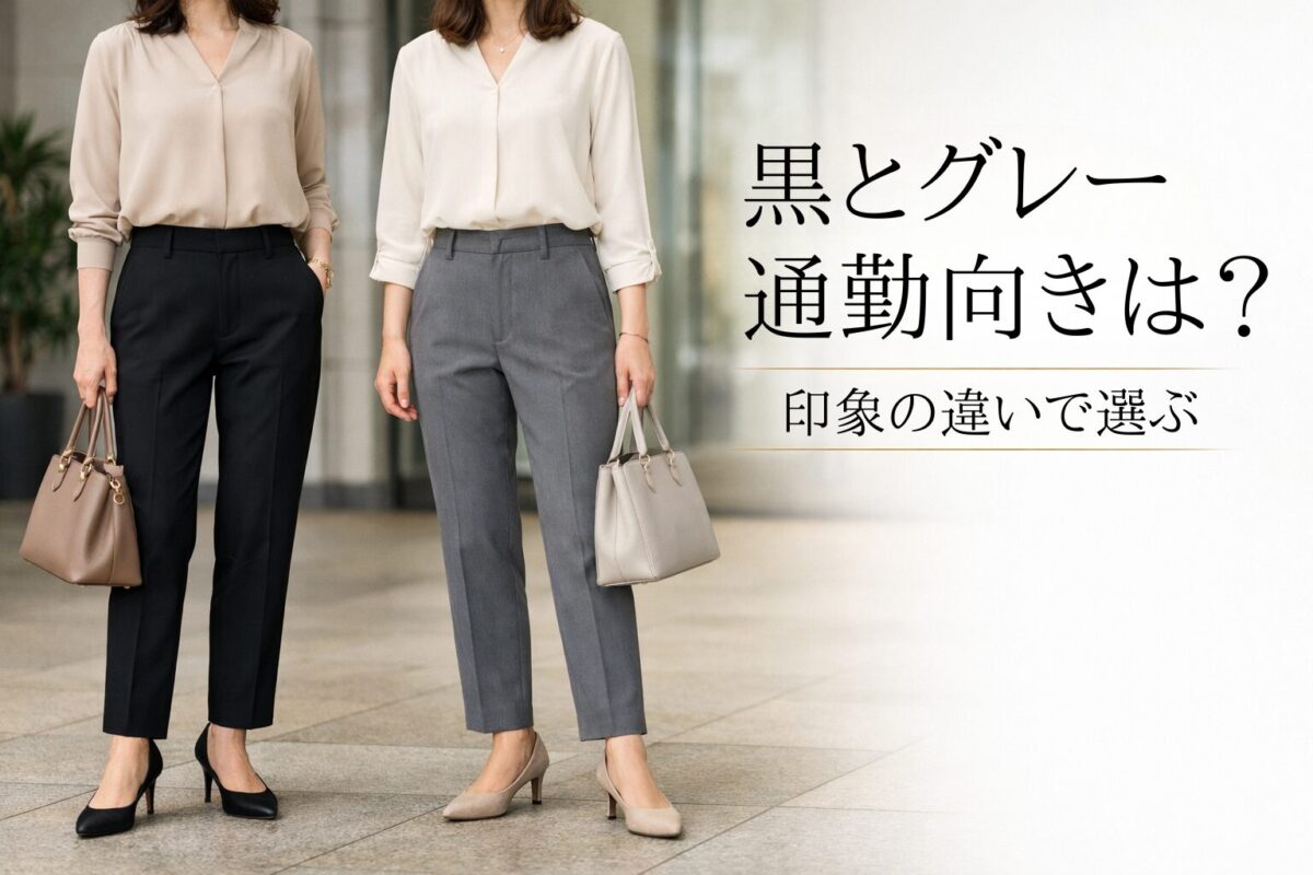 黒とグレーのテーパードパンツはどちらが通勤に使いやすい？大人女性が選びやすい違いを整理