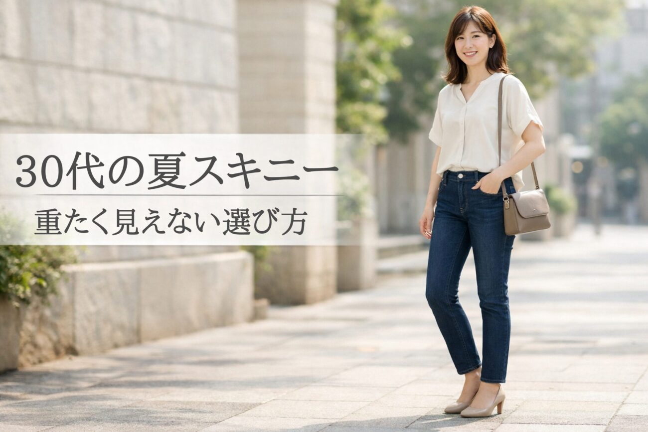 30代が夏にスキニーを履くなら？暑苦しく見えにくい丈と素材の選び方