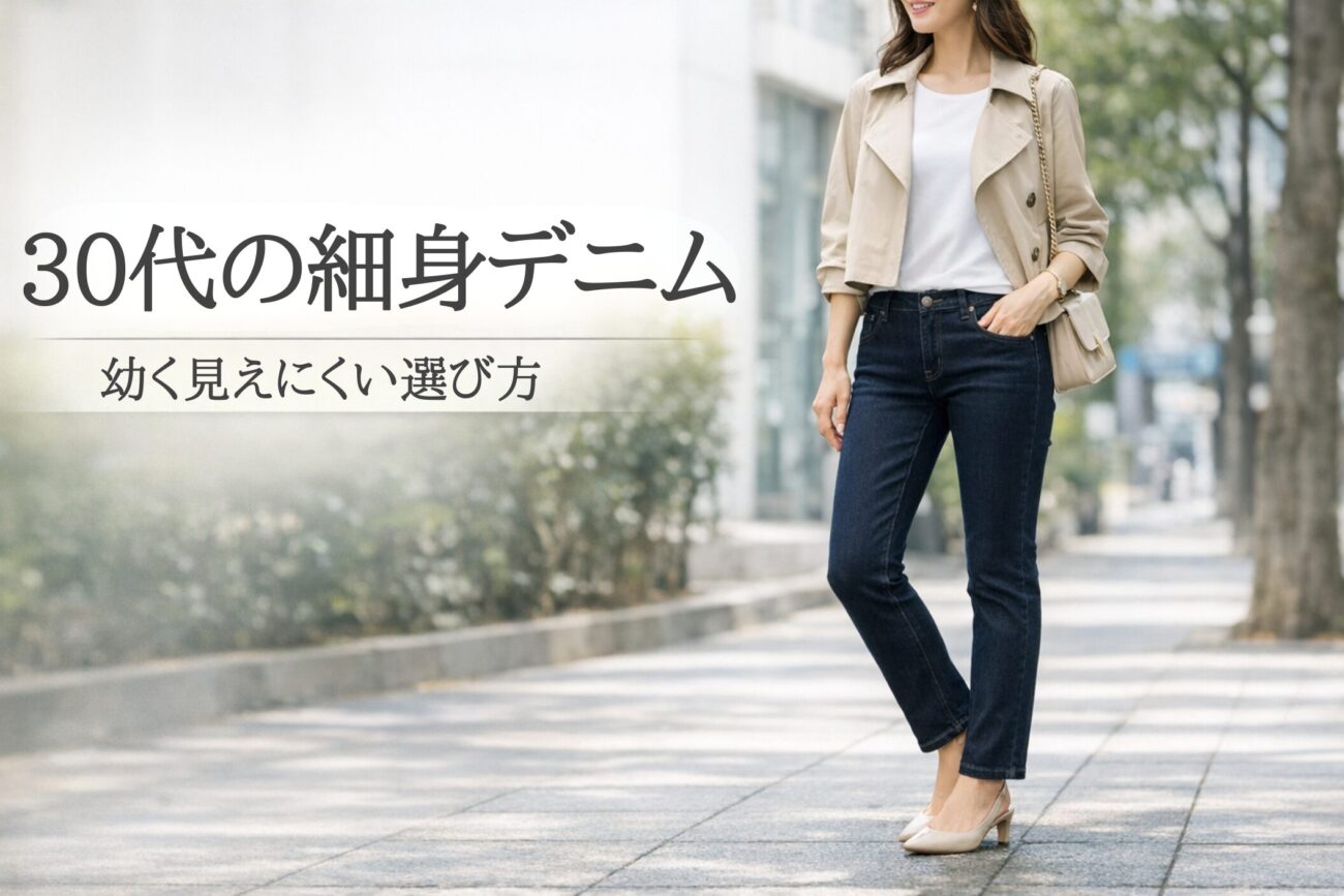 30代が選ぶスキニーデニムはどこを見る？幼く見えにくい色・丈・シルエット