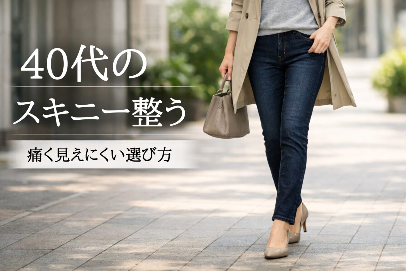 40代にスキニーは痛い？古く見えにくい選び方と着こなしのコツ