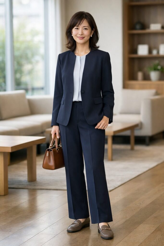 通勤や日常のきれいめにもなじみやすいフレアパンツのコーデ