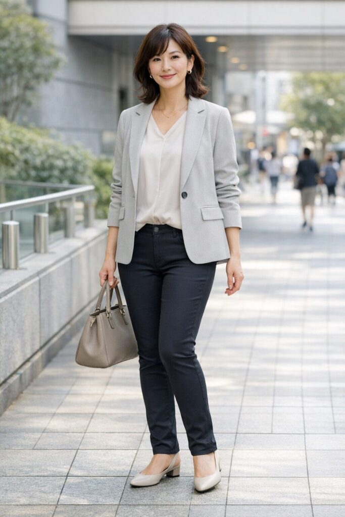 下半身の輪郭と重さが少し出やすい