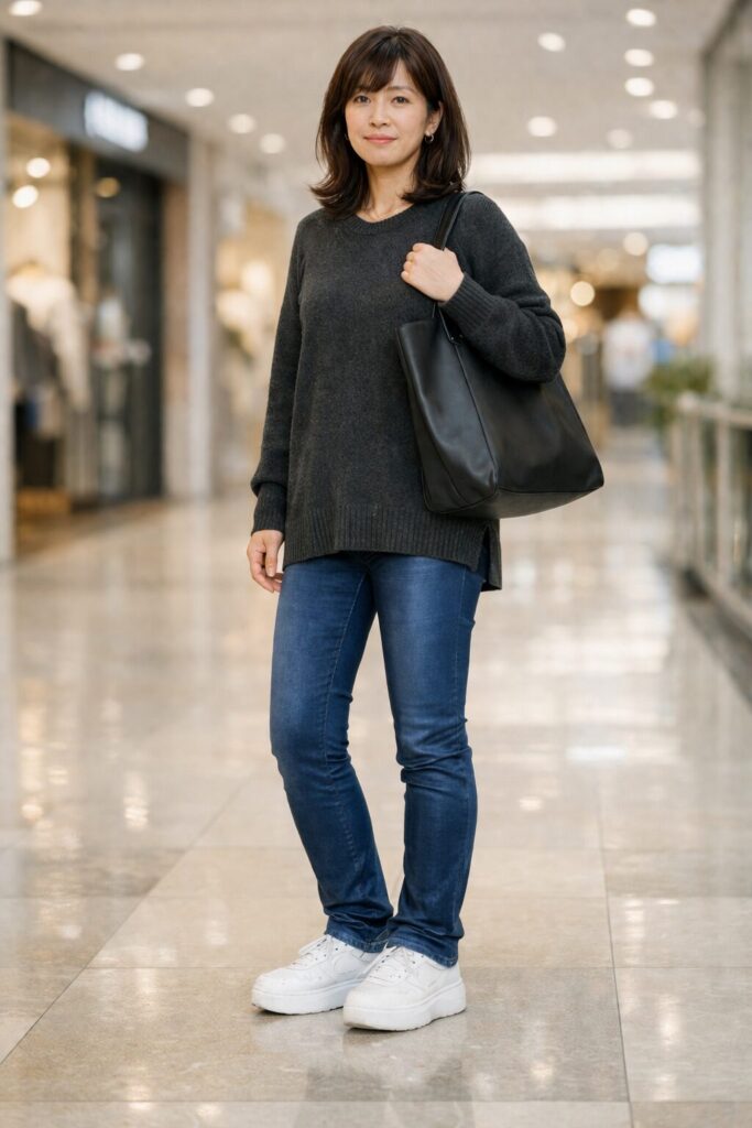 少し重たく見えやすいスキニー