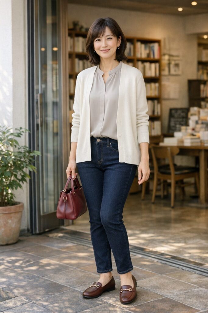 すっきり見えつつ、古い印象にならず上品