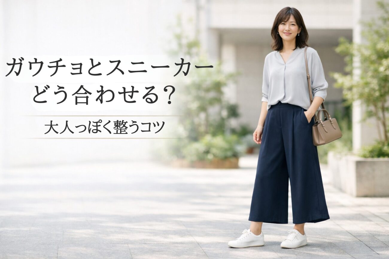 ガウチョパンツにスニーカーは合う？大人っぽく見えるコーデのコツ