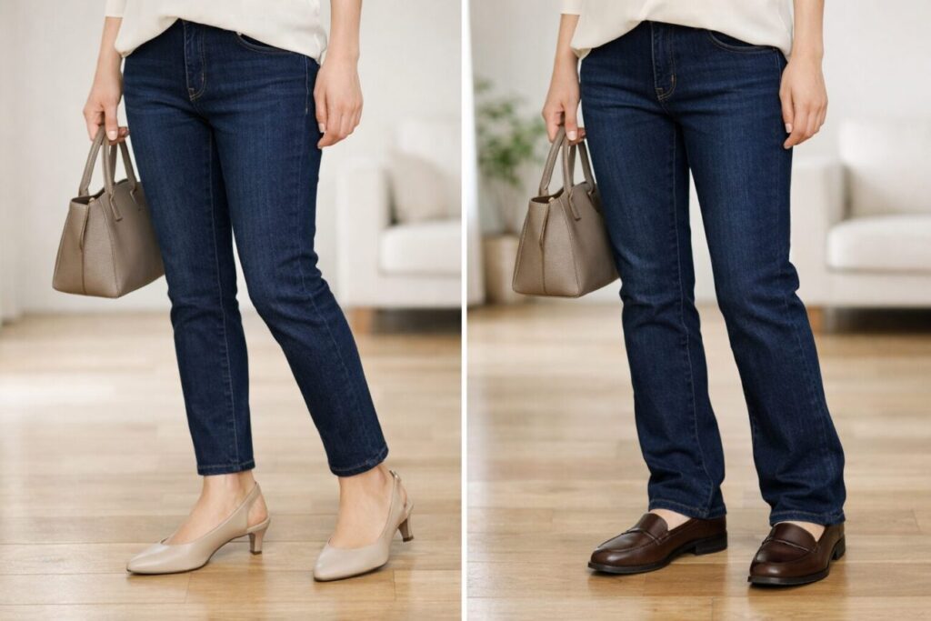 暑苦しく見えにくい丈感の違い