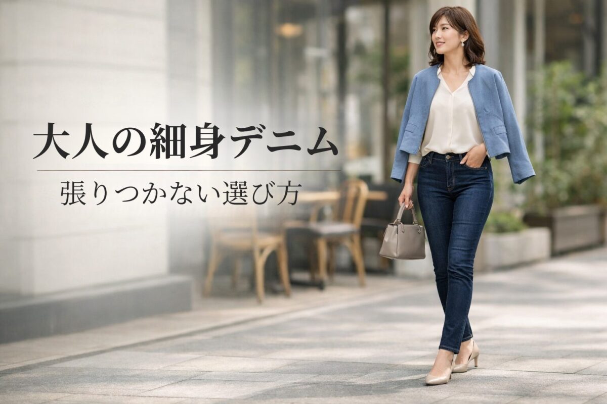 足太いとスキニーデニムは似合わない？大人女性が取り入れやすい選び方